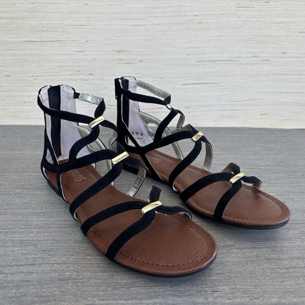 NEW Carlos By Carlos Santana Women's Sz 8 Black Emma Flat Sandals Shoes - Picture 5 of 16